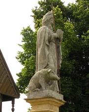 Miro�ovice, socha sv. Anton�na Poustevn�ka.jpg
