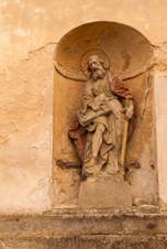 �enkovice, socha - Tschenkowitz, Statue an der Kirche
