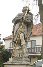 Statue of Saint Roch in Dale�ice, T�eb�� District.JPG