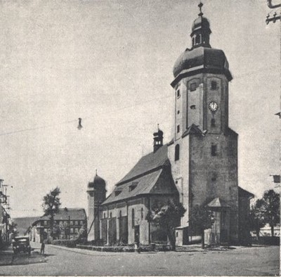 kostel sv. Vav�ince v Horn� Blatn� p�ed rokem 1945