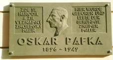 GuentherZ 2009-12-05 2682 Znojmo Gedenktafel Oskar Pafka.jpg